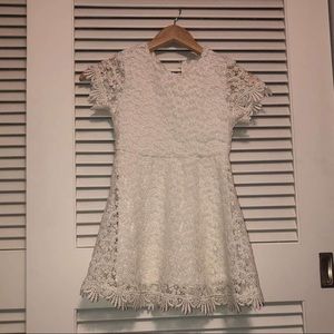 Girls Lace Cream Dress